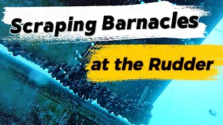 Scraping Barnacles At The Rudder. My Scrape Fell On This Video