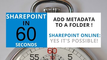 How To Add Metadata To Folders In SharePoint