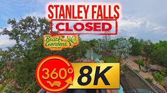 Last Ride on Stanley Falls Flume Busch Gardens Tampa in 360 VR!