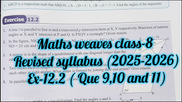 maths weaves class 8 chapter 12 ex 12.2 | class 8  maths weaves ex-12.2|understanding quadrilateral