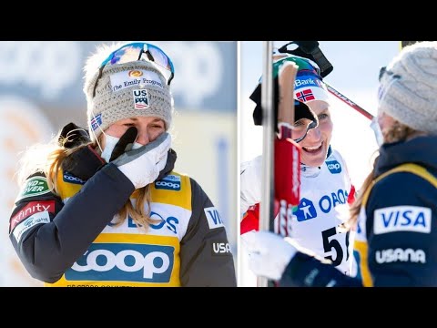 FALUN SWE 2021 World Cup Jessie Diggins winner Ebba Andersson Rossie Brennan