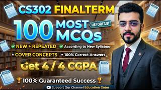 CS302 Final Term Exam 2026 | Important MCQs & Most Expected Questions | VU