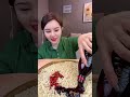 A bottle of spicy red sauce in noodles can make you cry #mukbang #asmr  #food #spicy #shorts #eating