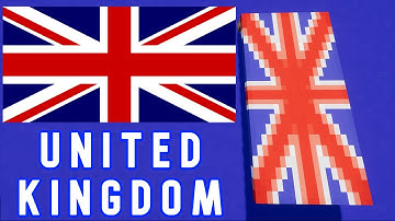 How to make the flag of the UK in Minecraft!