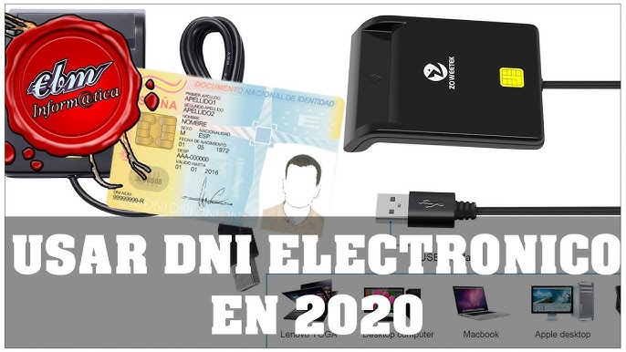 Lector dnie Electronico - Lector Tarjetas Inteligentes - No Requiere  Controlador - Admite Tarjetas Inteligentes/CAC/Tarjeta de Identificación  con