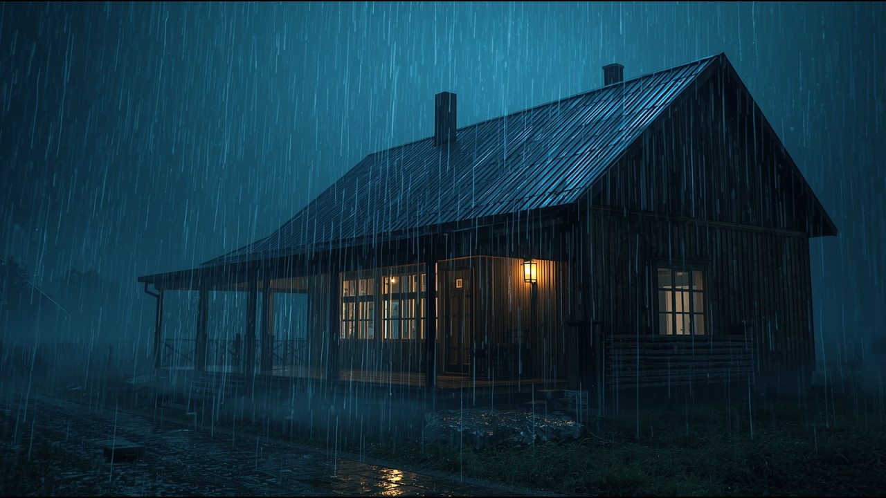 Fall Asleep Instantly with Torrential Rain & Intense Thunder on a Metal Roof in the Forest #339