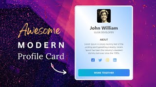 🔴 Let's Build a Modern Responsive Profile Card UI using Next.js & TailwindCSS | Responsive UI