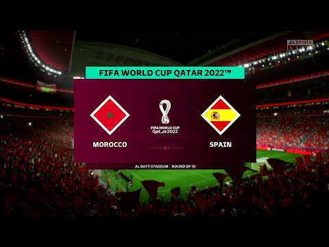 FIFA 23 Morocco vs Spain  World Cup Qatar 2022  Full Match