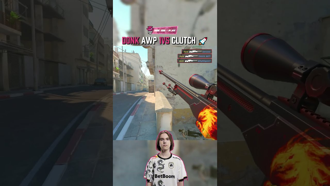 DONK 1V5 CLUTCH TOP 1 EU FACEIT Cs2 Csgo Counterstrike Cs2clips Donk Faceit