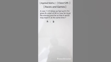 Races and Games|| Class12th|| Applied maths||#applied_maths