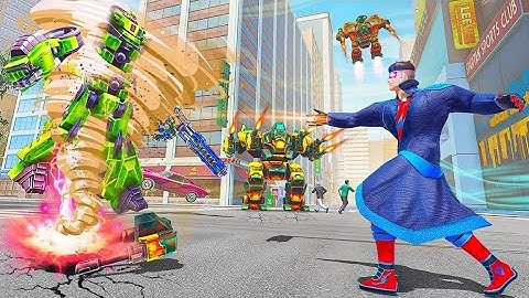 Flying Hurricane Hero Robot Tornado Robot Games