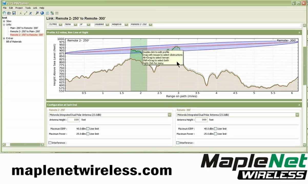 Part 3 of the Motorola PTP LINKPlanner Tutorial from MapleNet Wireless ...