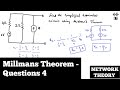 Millmans Theorem | Questions 4 | Network Theorems | Network Theory