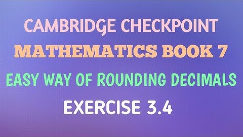 ||Easy learning of ROUNDING NUMBERS & DECIMLS||Exercise-3.4||