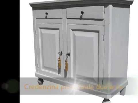 Credenza credenze classiche due ante laccata a vecchio a mano in ... Credenze classiche