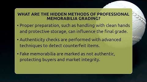 What Are The Hidden Methods Of Professional Memorabilia Grading? - The Memorabilia Zone
