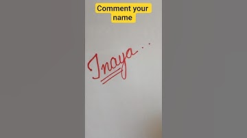 ✨ Cursive Name Art | Stylish Name Writing in Cursive | Calligraphy for Beginners #shorts #Inaya
