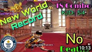 New World Record - No Deaths In King Of Gun Game Mode | Get 18 Combo | KD:54 In 3 Match |Pubg Mobile