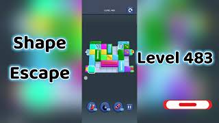 🔥 Shape Escape Level 483 Walkthrough | Can You Solve It? 🧠💥