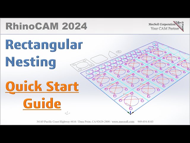 RhinoCAM 2024 Rectangular Nesting Quick Start