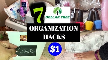 DOLLAR TREE ORGANIZING HACKS -Dollar Store Organization Ideas|Countertop diy