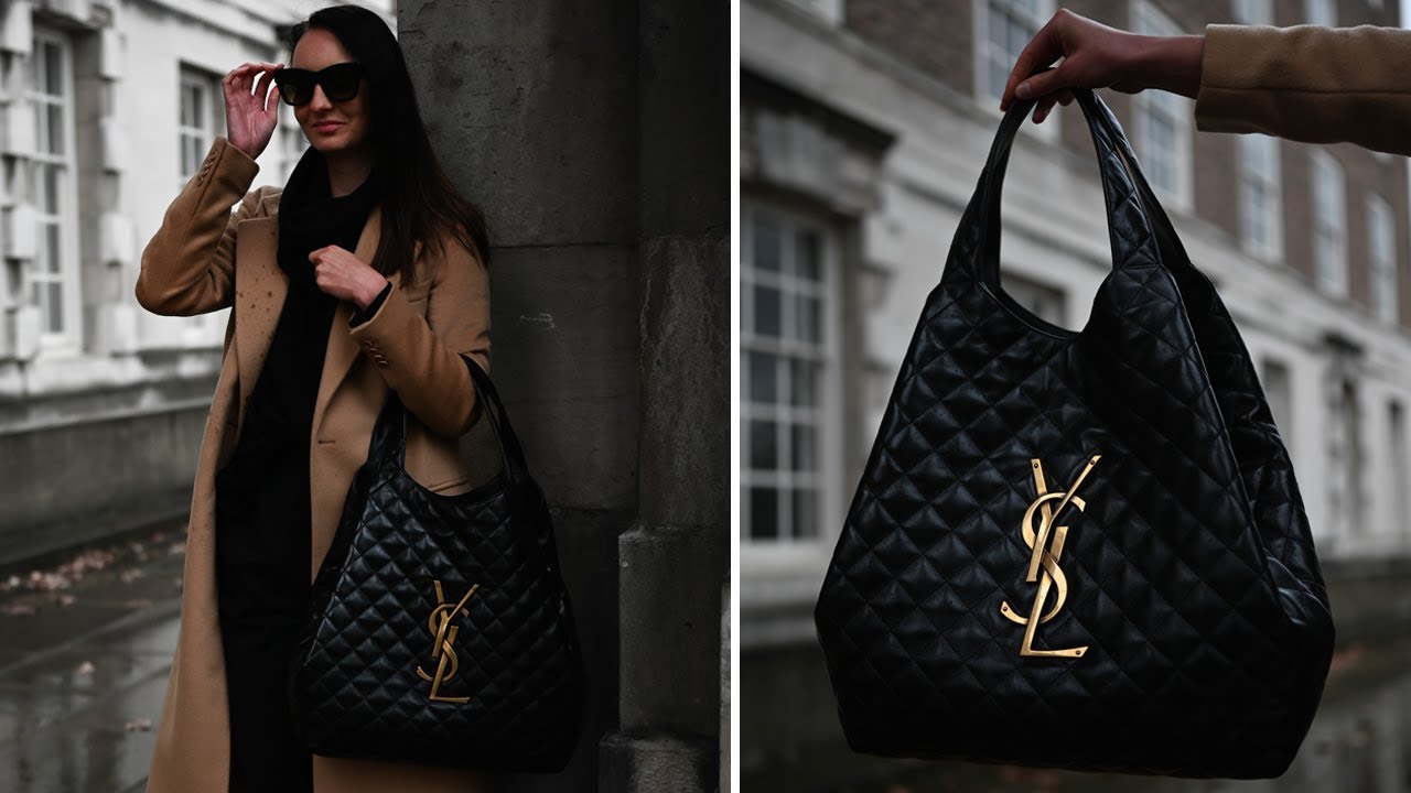 Fake YSL Saint Laurent Rive Gauche Tote Bag Gray Replica Wholesale