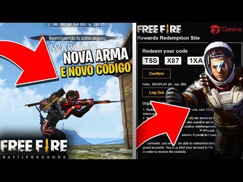 CORRE! NOVO CÓDIGO PARA CONSEGUIR ITENS GRÁTIS E NOVA ARMA NO FREE FIRE!