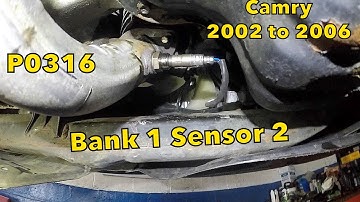 Toyota Camry 2003 to 2006 replace Bank1 Sensor 2 oxygen sensor to fix code P0136