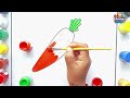 Carrot Drawing For Kids || Easy Drawing ||#abcarthubsikhoorsikhao #kidslearning #drawingforkids