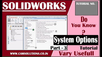 Solidworks 2018 System Options | Solidworks Tutorial #solidworks