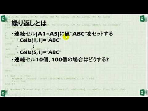 Excel VBA: 6-1 繰り返しとは