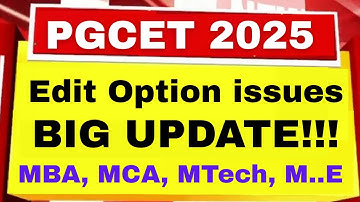 PGCET 2025 Option Entry Date | PGCET 2025 | KEA PGCET 2025 Option Entry Schedule| PGCET 2025 Updates