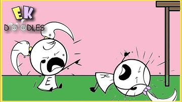 Crying Compilation - Emma & Kate EK Doodles Cartoon Animation for Kids!