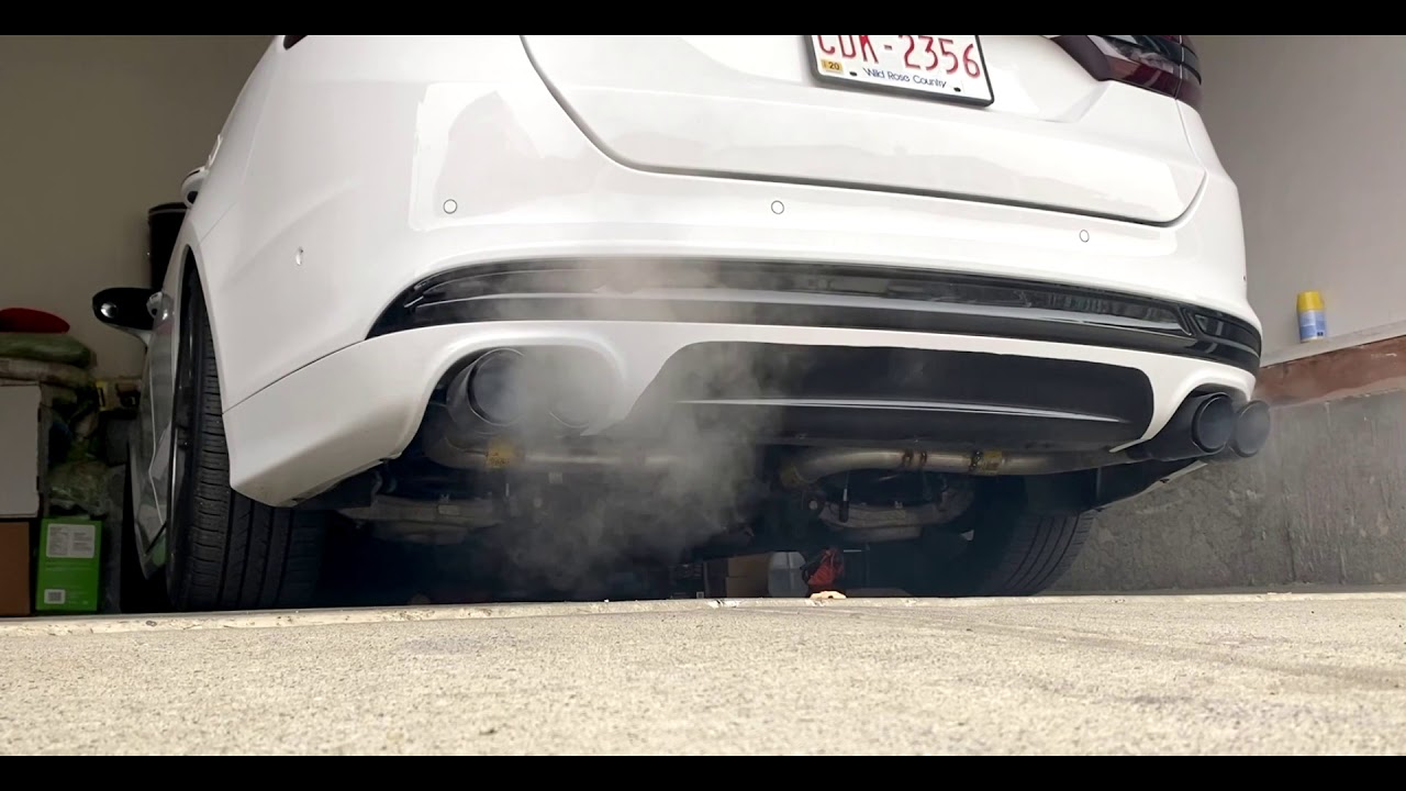 Ford Fusion Sport Cold Start (Muffler delete + Vibrant resonators