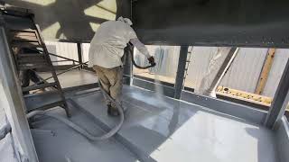 Evapco AT29 221 Cooling Tower Restoration - Spraying Polyurea