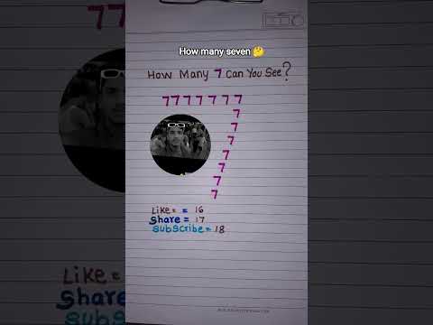How many 7 can you see? #count #like #fun #share #drawing#shorts