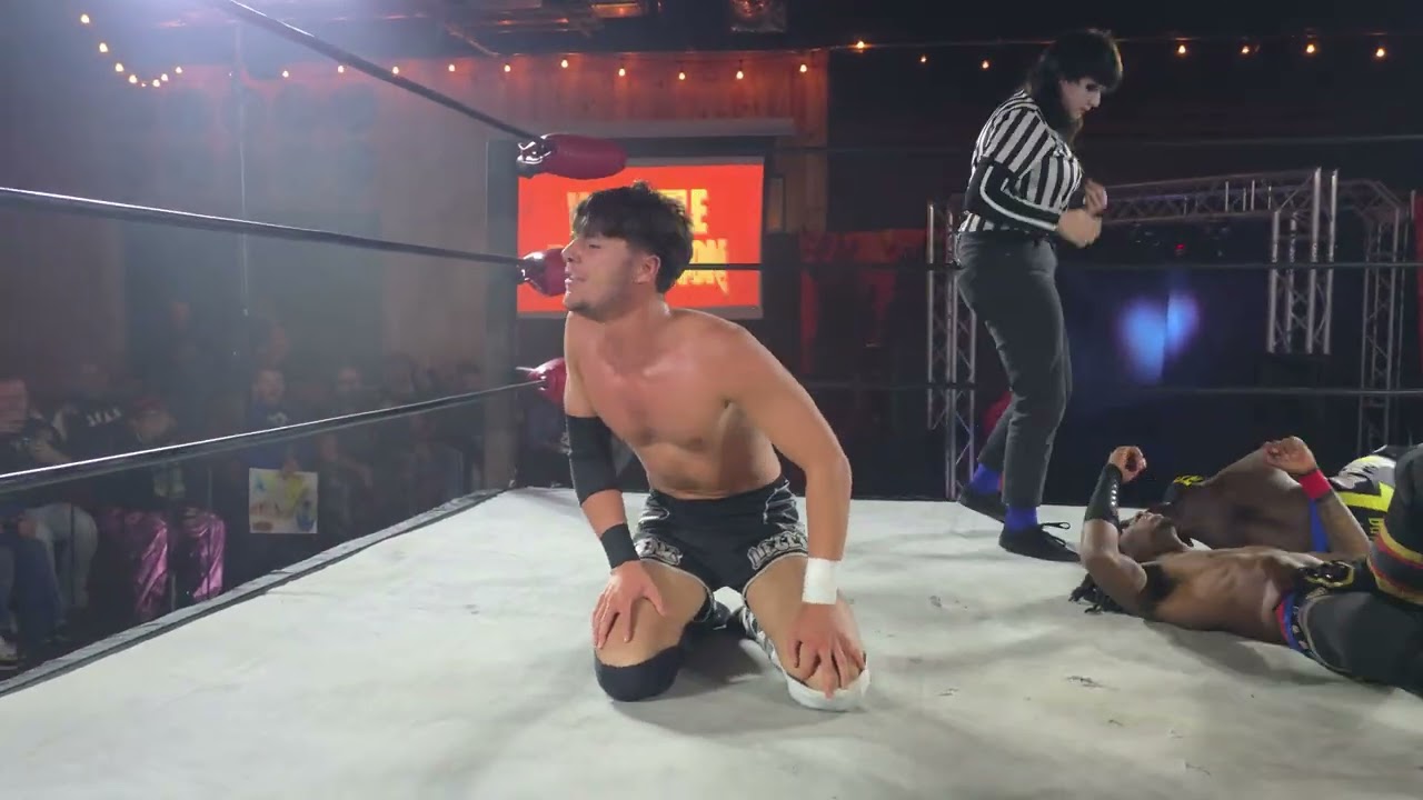 XWW Wrestle Revolution TV & Internet Championship: DJ Springs vs Luke Fury vs AJ Myers (ending)