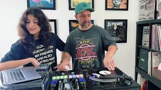 Scratch practice with Dad @iamdjshock 🎚️🔥 #djay #dj #scratch #turntable #scratching #scratchdj