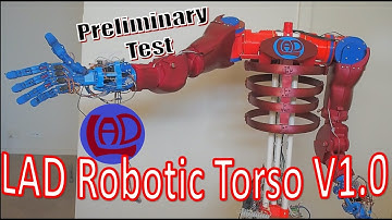👍LAD Robotic Torso V1.1 Preliminary Test--Humanoid Robot Torso. 3D printed robot arm ARDUINO