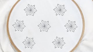 All Over Snowflake Design for Dress Filling (Hand Embroidery)