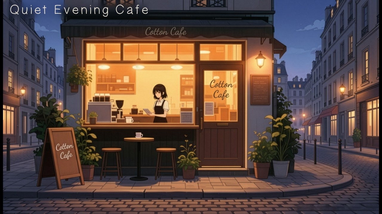 Quiet Evening Cafe ☕ Soft Lofi Jazz for Relaxing, Studying and Sleeping (Night Coffee Shop Ambience)