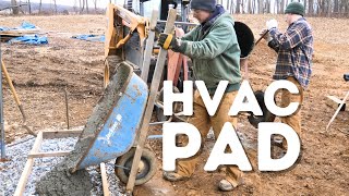 Pouring a Small Concrete Slab for HVAC Equipment