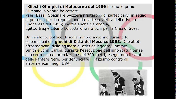 PICCOLA STORIA delle OLIMPIADI (1^ parte)