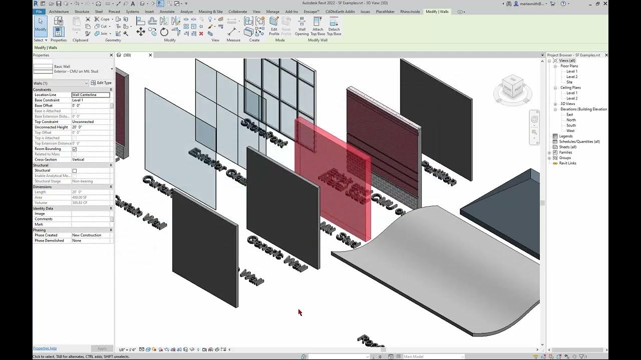 Revit System Families Walls YouTube