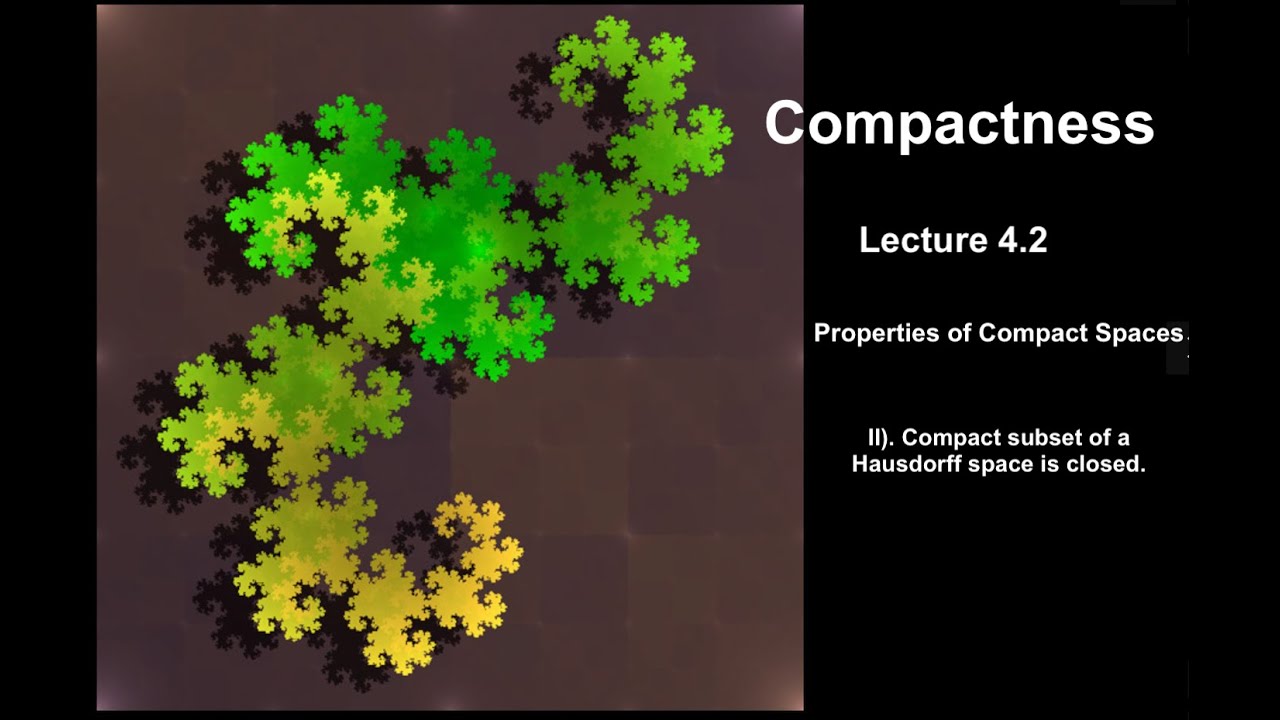 Compact subst of a Hausdorff space is closed.