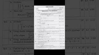 2nd Sem mathematics question paper for computer science #2022#cse #vtu #viral #helpfullto2025scheme