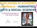 How to get published in academic journals  arts humanities  social sciences