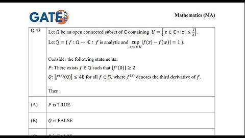 GATE 2023 Mathematics , Complex Analysis