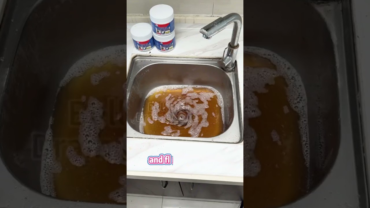Drain Stinks?Just Pour & Go! #draincleaning #plumbingtime #drainopener #cleantok #pipelining