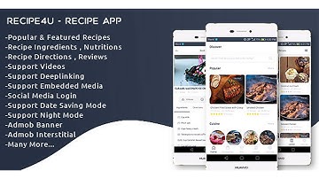 Recipe4u - Recipe App with Admin Panel | Codecanyon Scripts and Snippets